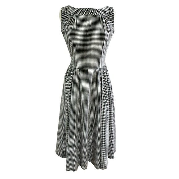 Vintage Black and White Gingham Check McKettrick - Picture 2 of 10